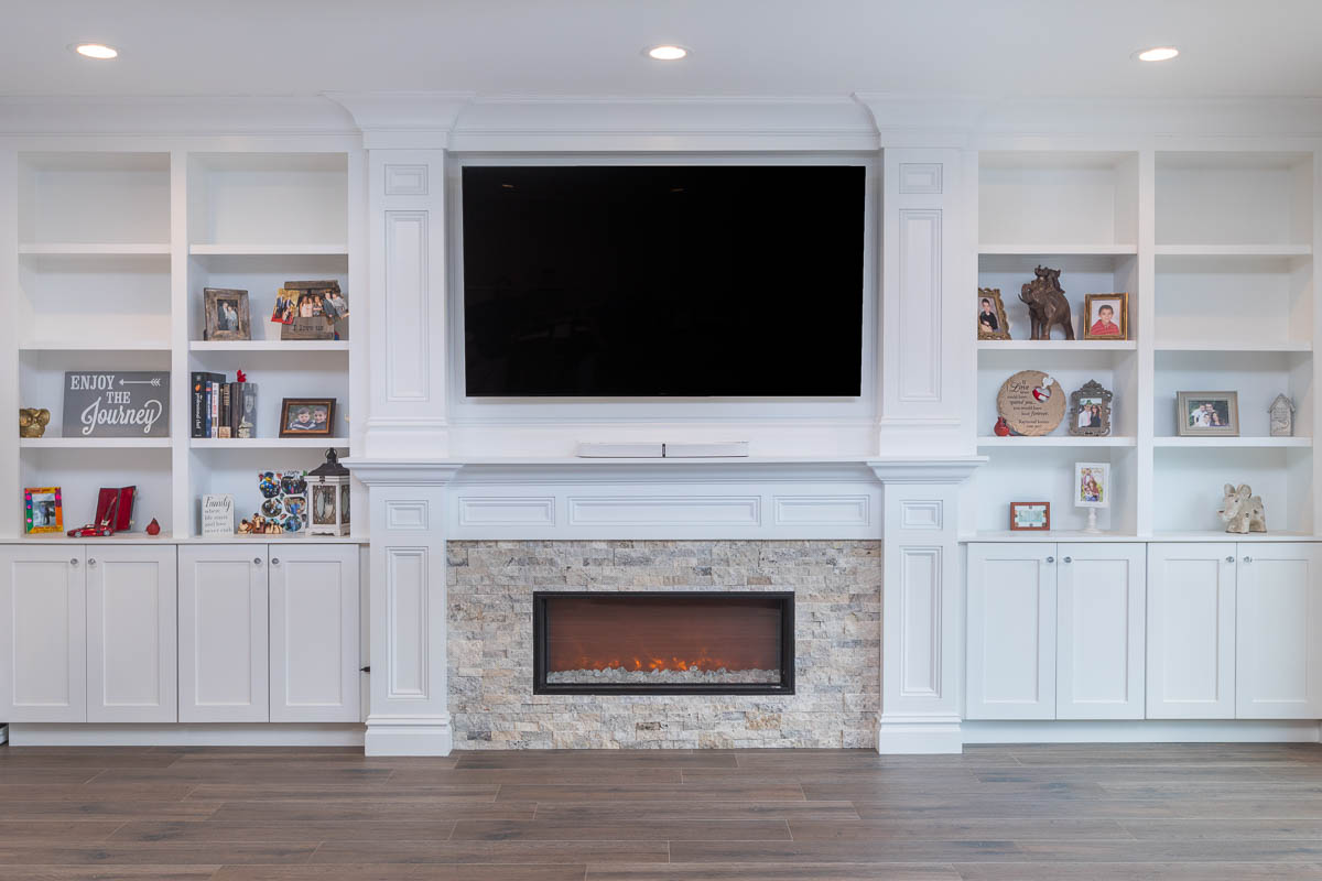 living room built ins