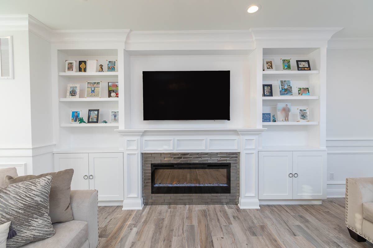 living room built ins