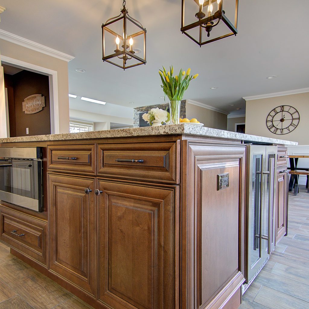 wooden cabinet installation