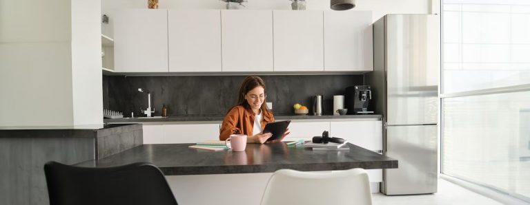 split-level kitchen renovation space-saving kitchen design